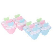 Ручка Плесень лоток Кухня 2 цвета 6 Cell мультфильма «Холодное сердце формы льда эскимо чайник DIY Инструменты для мороженого Пособия по кулинарии инструменты Прямая