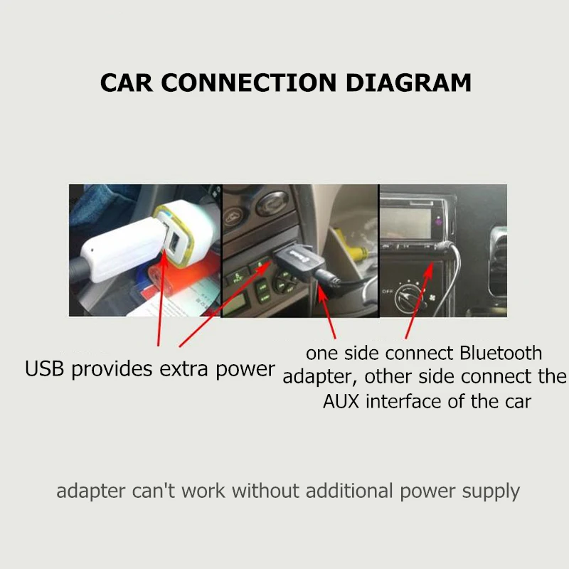 Беспроводной приемник Bluetooth адаптер Dongle Поддержка вызова функции музыке стерео аудио для автомобиля AUX мобильный телефон 3,5 мм Jack