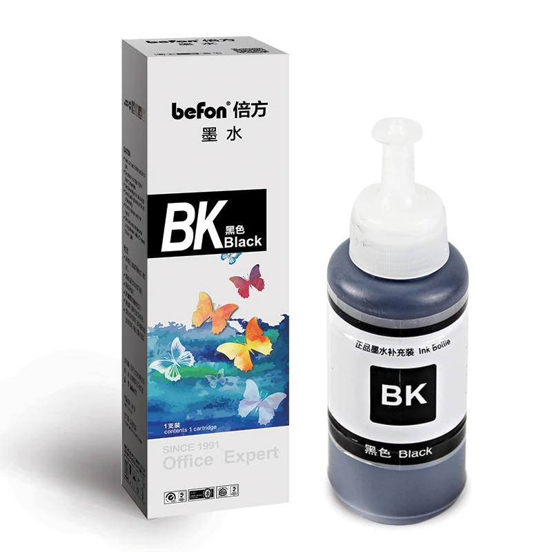 Befon X4 пополнения чернил черный краситель Kit Compatible for Epson L101 LL111 L301 L355 L300 551 L558 L800 L810 L1300 l1800 L801 принтера