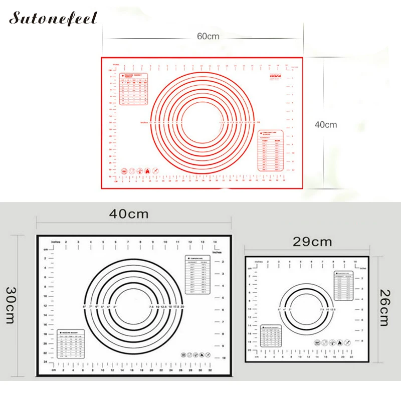 Противопригарный силиконовый коврик для выпечки разминание коврик с весами миксер для теста, Приготовление выпечки инструменты для выпечки вкладыши колодки 40*60 см