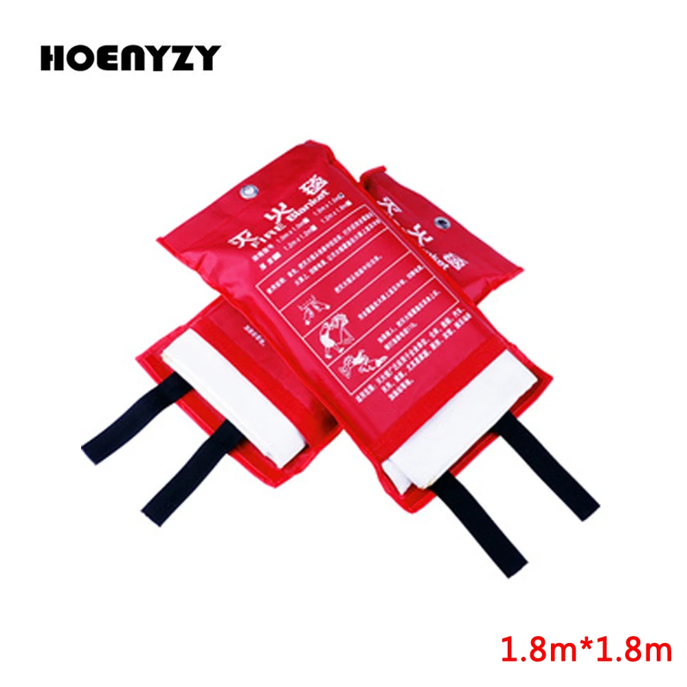 

1.8mx1.8m Fiberglass Fire Blanket Fire Flame Retardant Emergency Survival Fire Shelter Safety Cover Fire Extinguisher