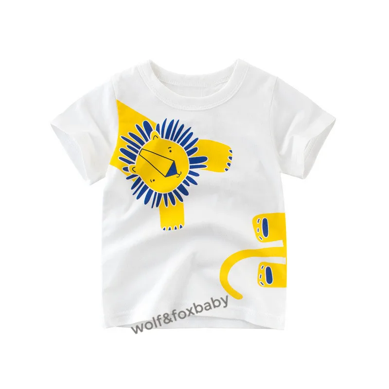 Розничная, футболка с короткими рукавами для детей от 2 до 10 лет классическая белая летняя детская футболка с рисунком