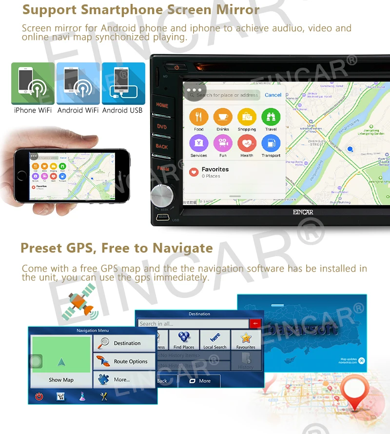 Best 4G Android 6.0 Car gps DVD Player with 4G Dongle Car Stereo with GPS 2Din Navigator Vehicle 4G Headunit Radio Support WiFi OBD2 4