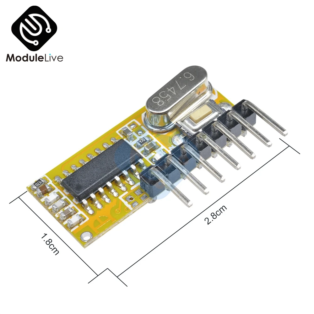 RXC6 433 МГц Супергетеродинный беспроводной приемник PT2262 код устойчивый для Arduino AVR Diy Kit электронный модуль платы блока программного управления