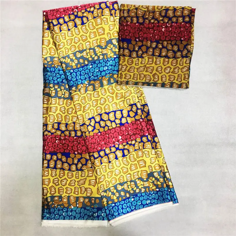 

4 Yards Silk Fabric + 2 Yards Chiffon Lace 2019 Ankara Fabric Satin Fabric African Silk Fabric Patchwork LP30