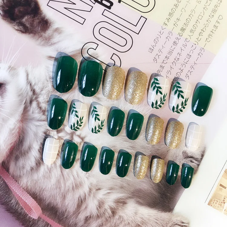 Correção de Unhas Dicas com 2g Novo Excelente Packs Moda Noiva Unha Falsas 24 Cola Senhora Sexy Diária Dedo Lucxry Mulheres Falso Prego 3 9 Novo Excelente 3 packs Moda Noiva Prego