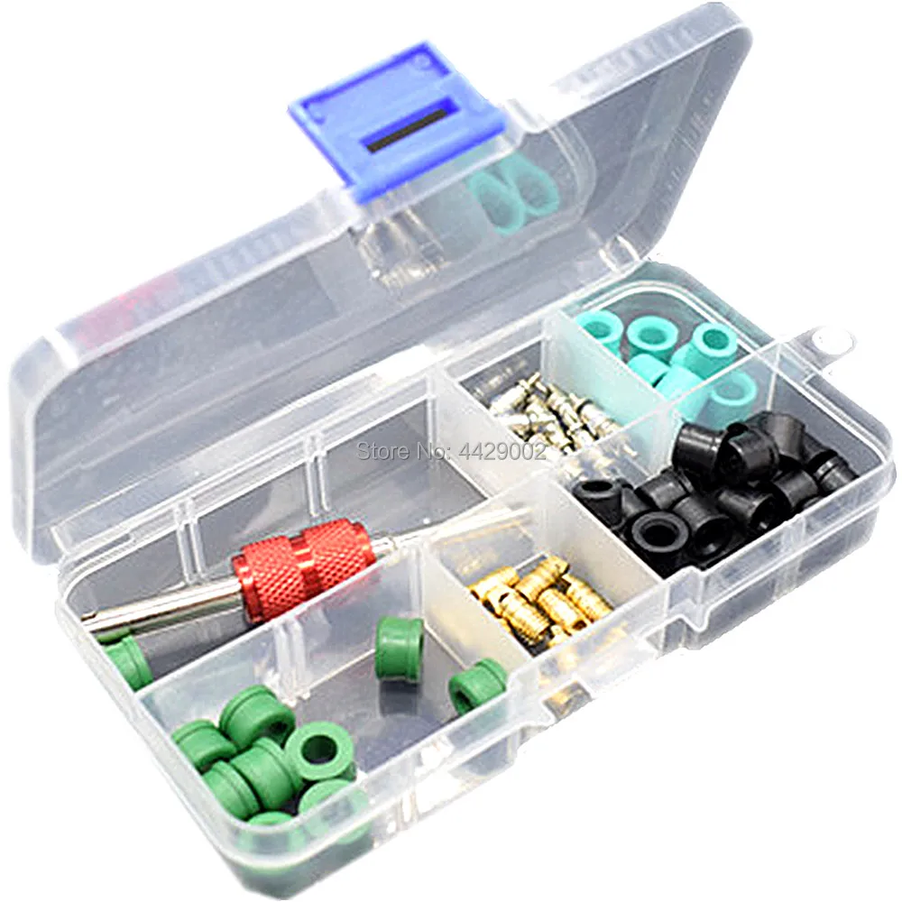 

A/C Air Conditioning Valve Core Remover Tool Recharge Hose Liquid Feeding Tube Adapter Grommet Gasket O Ring Rubber Seal O-Ring