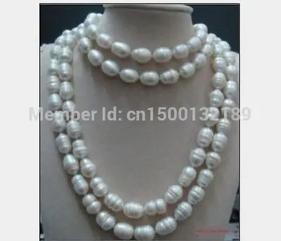 

j00422 huge 12-14mm Australian AAA south sea white baroque pearl necklace 48 inch 14KGP