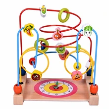 Детская игра-головоломка игра Боулинг для раннего детского развития Многоцветный деревянные многофункциональная коробка вокруг шарика игрушки-лабиринты Набор для подарки для детей