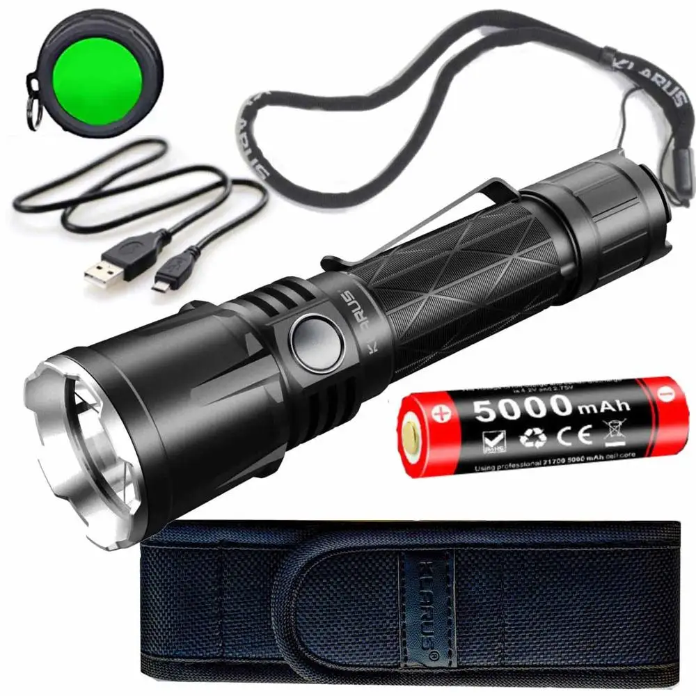 KLARUS XT21X CREE XHP70.2 P2 светодиодный 4000 люмен 7 режимов Тактический фонарик Micro USB 2A 5000 мАч