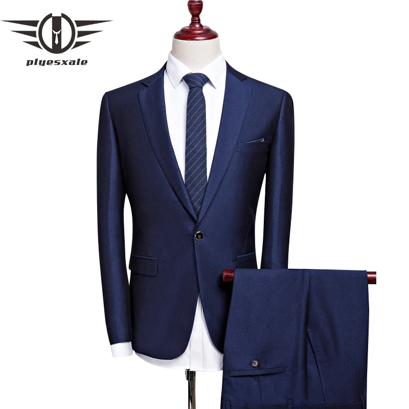 blue suit formal wedding