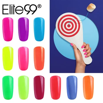

Elite99 Fluorescence Gel Pure Color Gel Nail Polish UV Soak Off Shinning Varnish Luminous Candy Color Gel Nail Polish Design Art