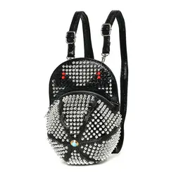 Новый женский рюкзак трехмерная шапка Back Pack заклепки сумка