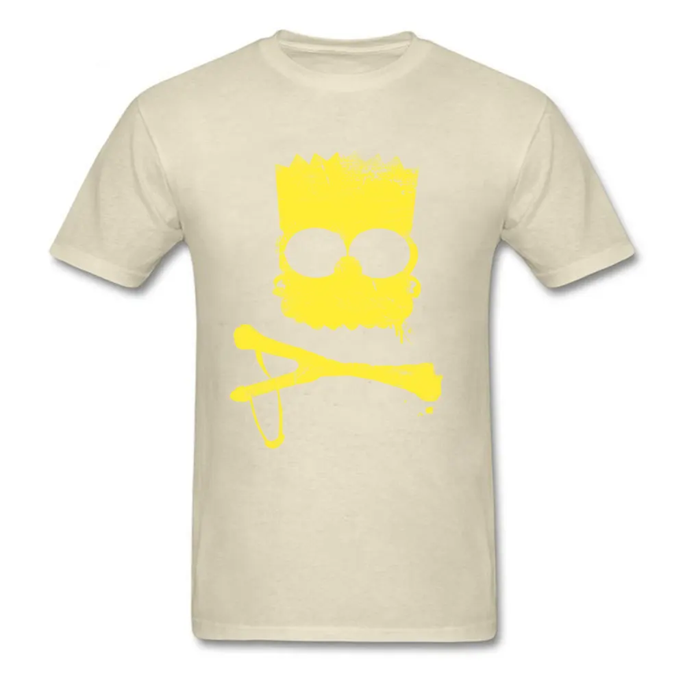 O-Neck Bart 100% Cotton Men T Shirts Family Short Sleeve Tees Prevailing Gift Tops Tees Top Quality Bart beige