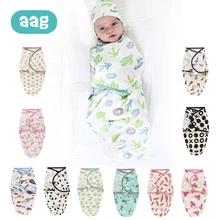 AAG спальный мешок для новорожденных, детский хлопковый спальный мешок, пеленальный конверт для новорожденных, с принтом, для новорожденных, Daiper Cocoon