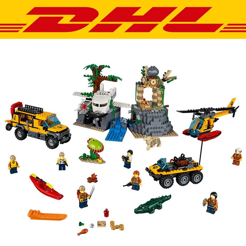 

2017 New 857Pcs City Jungle Exploration Site Truck nur Model Building Kit Blocks Bricks Toy For Children Gift Compatible 60161