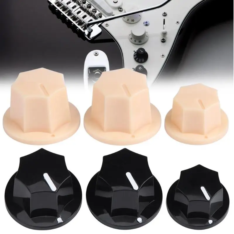 3pcs/lot Plastic AMP Volume Tone Control Knobs for Electric Guitar Bass