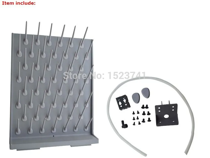 

Brand New Lab Supply Wall Desk Drying Rack 52 Pegs Science Clean Education&Lab Use Support Grey Color