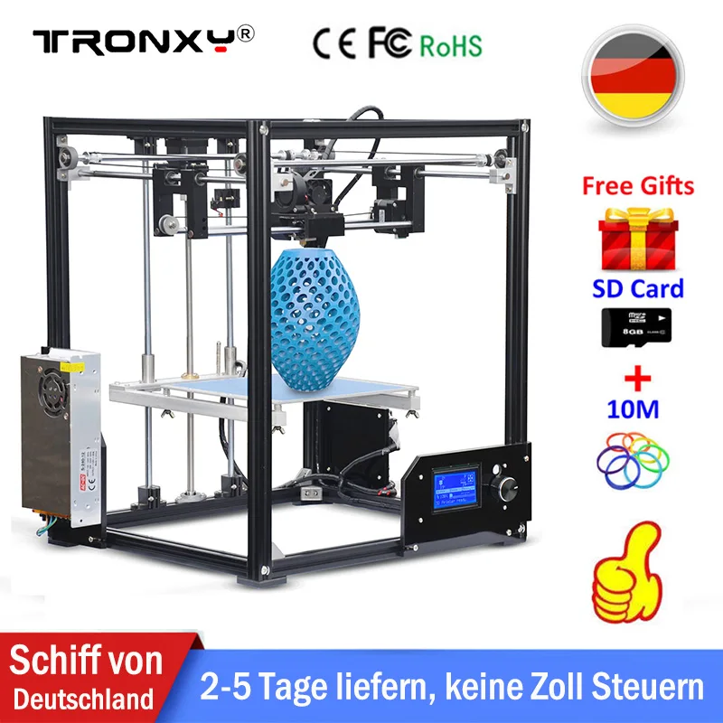 

Tronxy 3D Printer kit metal frame Platfrom 3d printing size 210*210*280mm ndustrial grade high precision extruder diy 3d printer