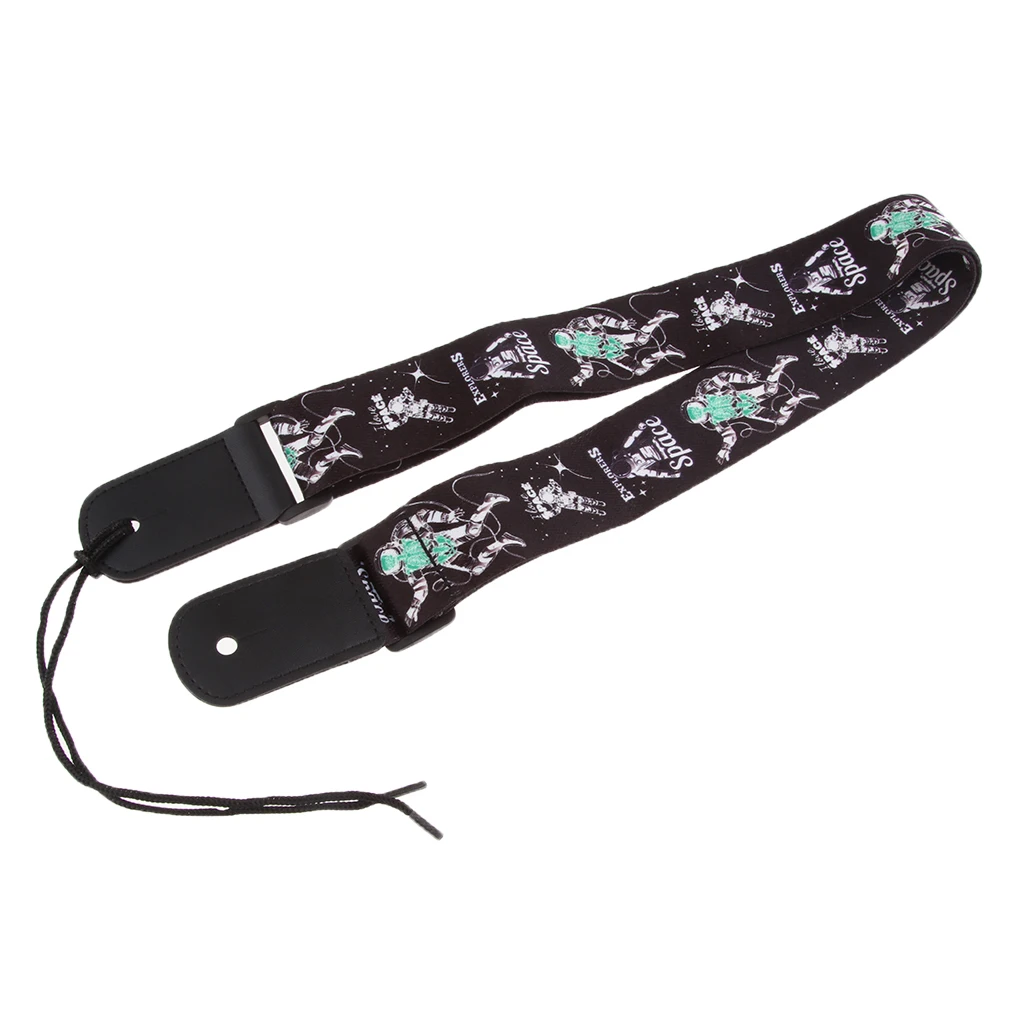 Tooyful Durable Cool Printing Pattern T/C Ukulele Shoulder Strap 4 String Guitar Belt Musical Instrument Accessory