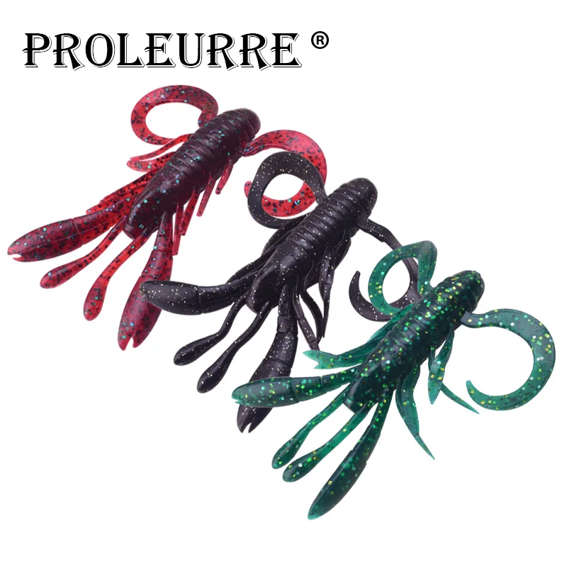

1Pcs 10cm 17.8g soft baits fishing lures soft lure jig wobbler swivel rubber lure fishing worms salt smell soft shrimp bass lure