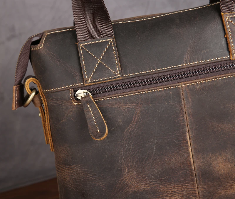 Пояса из натуральной кожи для мужчин's сумки мужской плеча Crazy Horse Винтаж портфели Crossbody сумка iPad вертикальная для мужчин