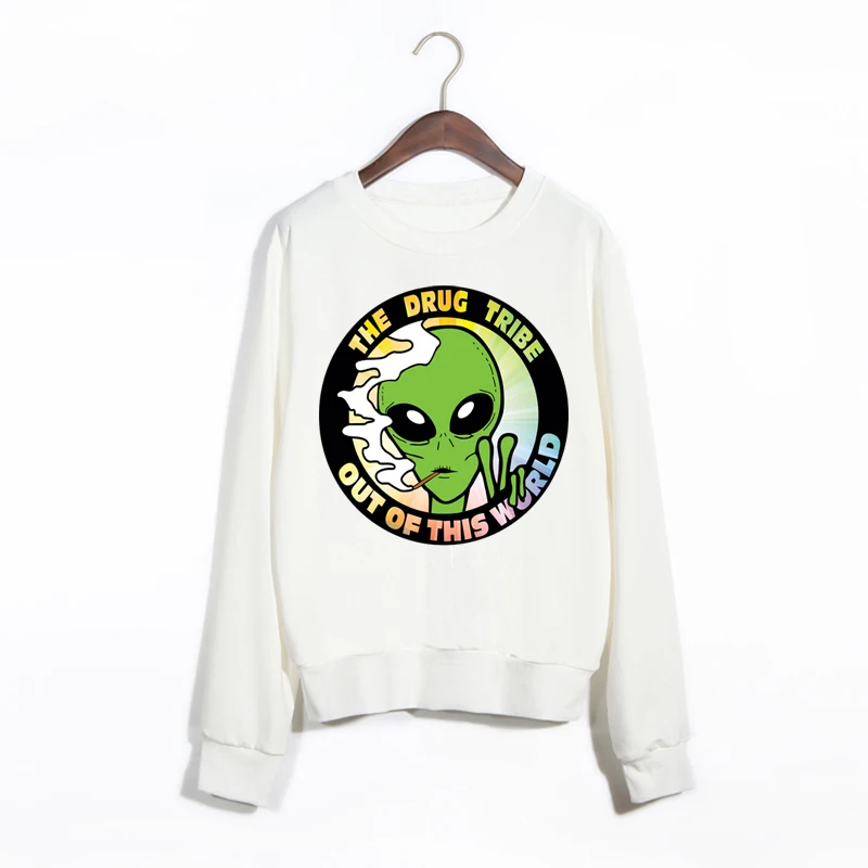 YEMUSEED Out Of The World Aliens женские толстовки Harajuku зимняя одежда для девочек