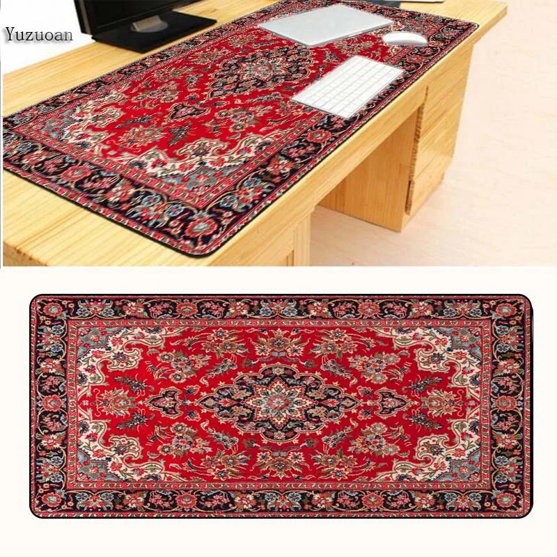 Yuzuoan 900*400*3MM Large Gaming Mouse Pad Locking Edge Mouse Mat Speed Version for Dota CS GO Mous