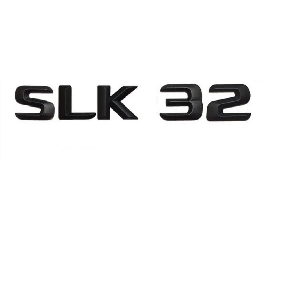 

1 set Matt Black ABS Car Trunk Rear Number Letters Words Badge Emblem Decal Sticker for Mercedes-Benz SLK32