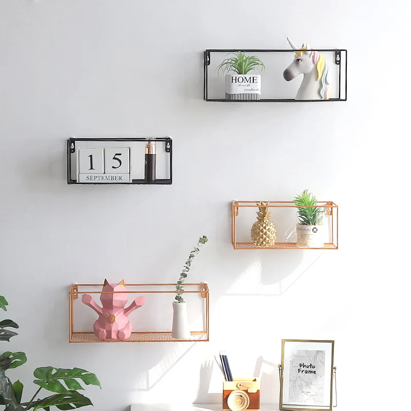 Innovative Wall Mounted Display Shelf Bedroom Wall Hanging Iron Basket Punch Free Flower Pot Rack Decorative Shelves Buy At The Price Of 13 80 In Aliexpress Com Imall Com