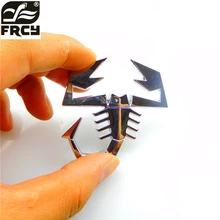 3D Car Abarth Metal Adhesive Badge Emblem logo Decal Sticker Scorpion For All Fiat Abarth Punto 124/125/125/500 Car Styling