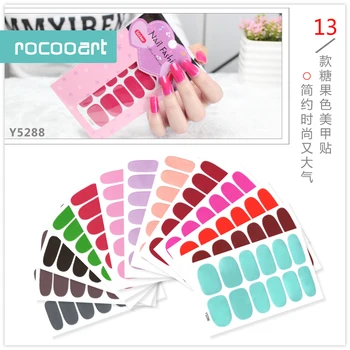 

Super low price New 2019 Hot Single Pure Color Series Classic Collection Manicure Nail Polish Strips Nail Wraps,Full Nail Sheet