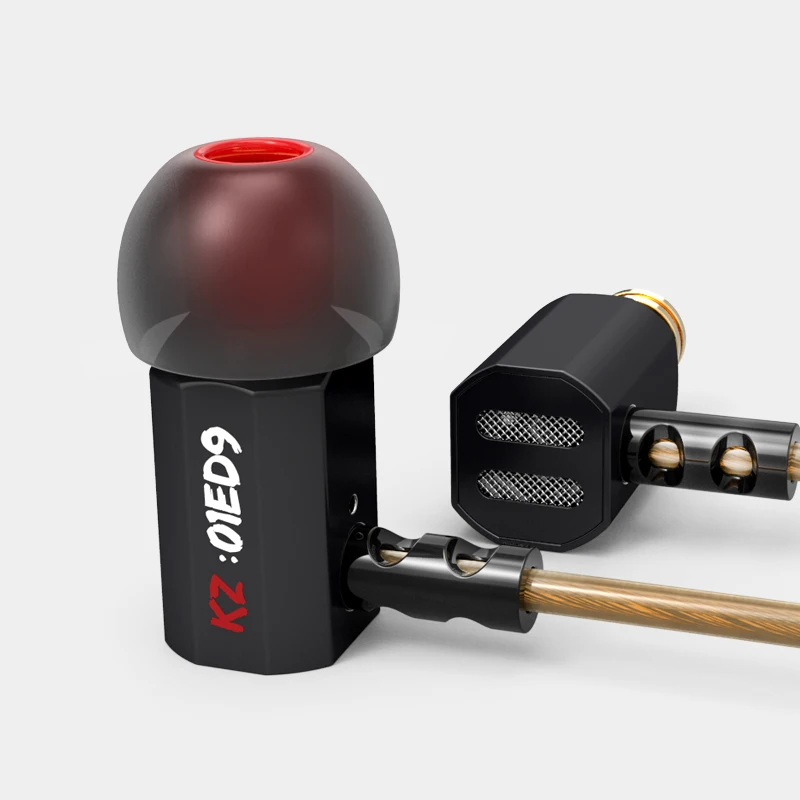 Original KZ ED9 Super In Ear Music Earphone With dj earphone HIFI Stereo Earbuds Noise Isolating