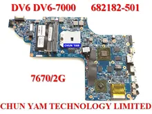 Wholesale laptop motherboard 682182-501 for HP DV6 DV6-7000 682183-001 7670/2G Notebook systemboard 100% Tested 90 Days Warranty