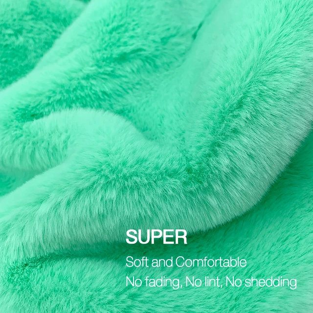 1Pcs 50/80/160cm Faux Rabbit Fur Fabric 100% Polyester 10mm Pile Super Soft Plush Fabric For Handmade Stuffed Toys Sewing Fabric 3