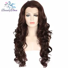 BeautyTown бровей Цвет термостойкие волосы 150% плотность Косплей вечерние синтетические кружева спереди парик с пиком для женщин вечерние