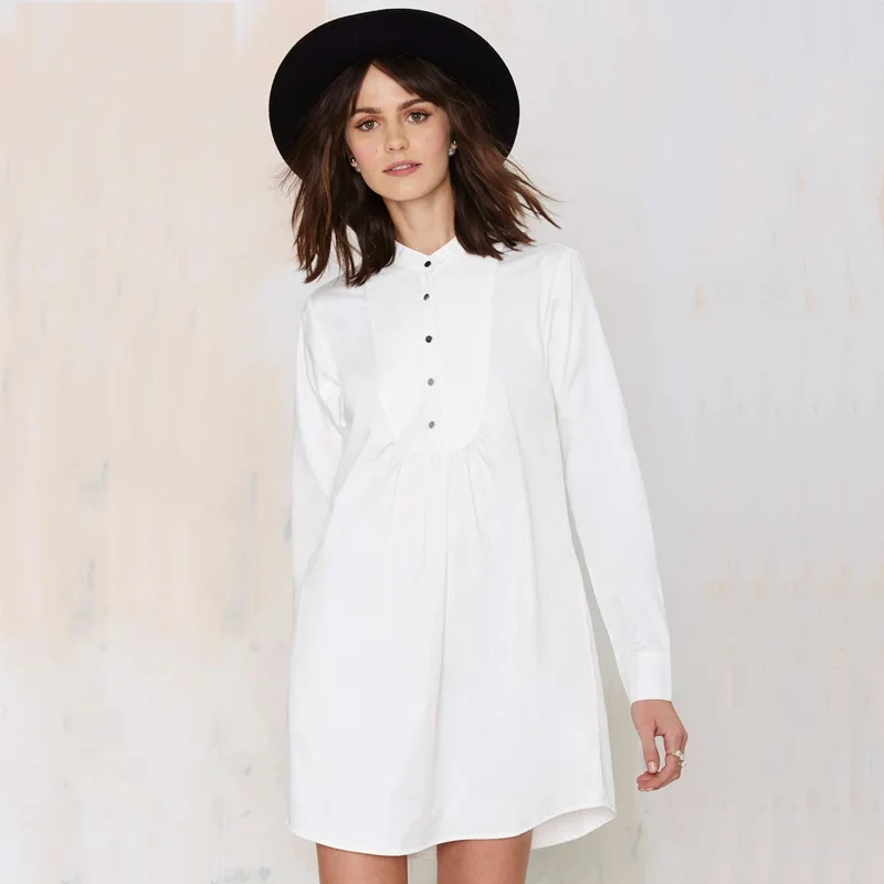 long white blouse dress