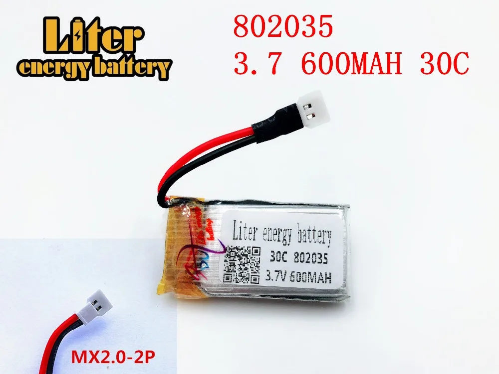 3,7 V 600mAH 802035 30C литий-полимерный аккумулятор li-po RC аккумулятор для беспилотных летательных аппаратов