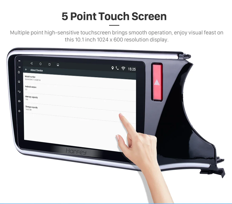 Cheap Harfey  10.1" Android 8.1 Car Head Unit Radio Player GPS Navigation For HONDA CITY RHD 2014 2015 2016 2017 with Bluetooth wifi 7