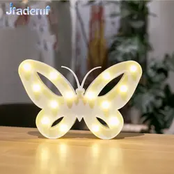 Jiaderui 3D LED малыша Night Light шатер бабочка номер Свадебная вечеринка украшения Настольные лампы для детские, для малышей рождественские подарки