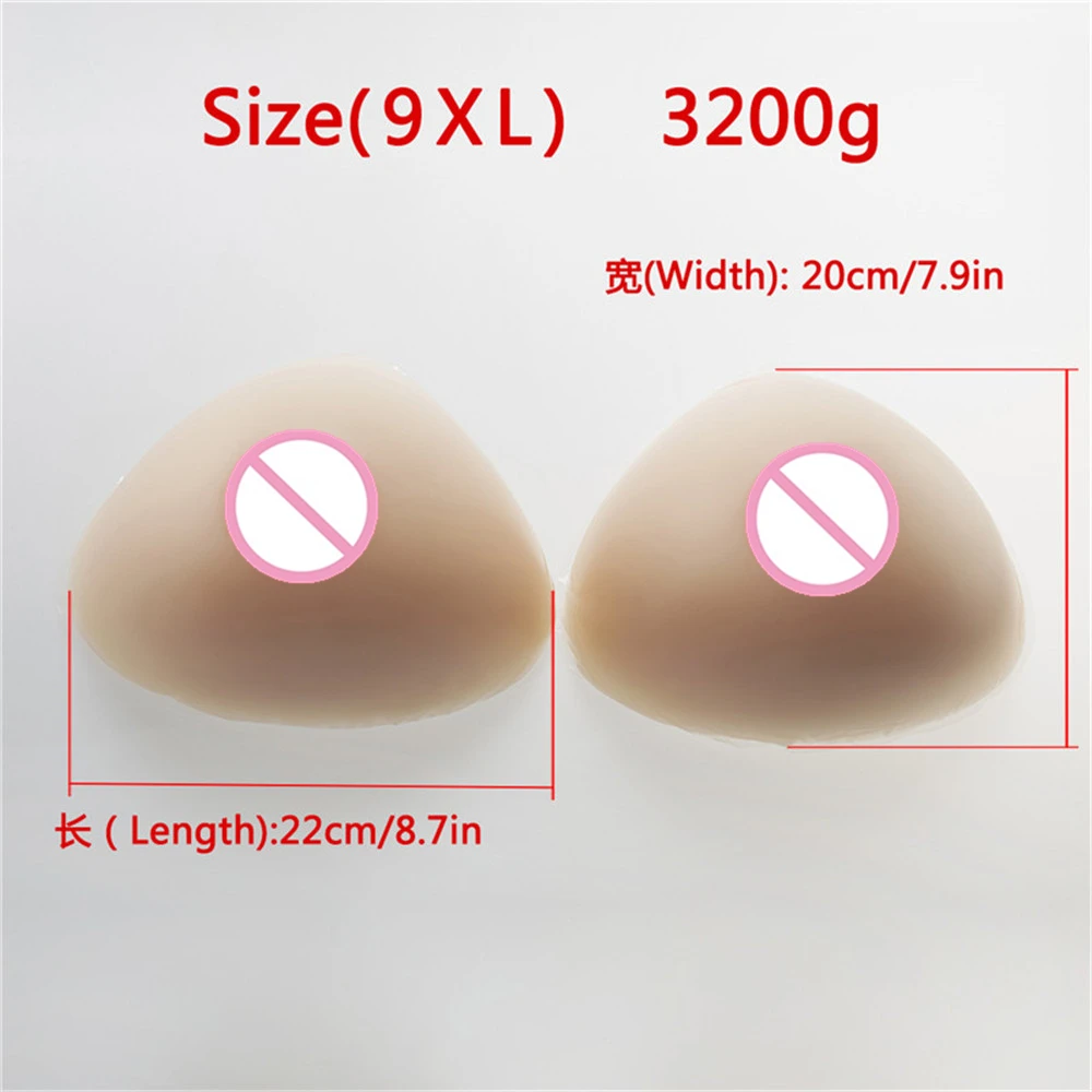 

Realistic Breast Drag Queen 3200g/Pair Crossdresser Silicone Breast Prosthesis Artificial Breasts Boobs For Transvestite