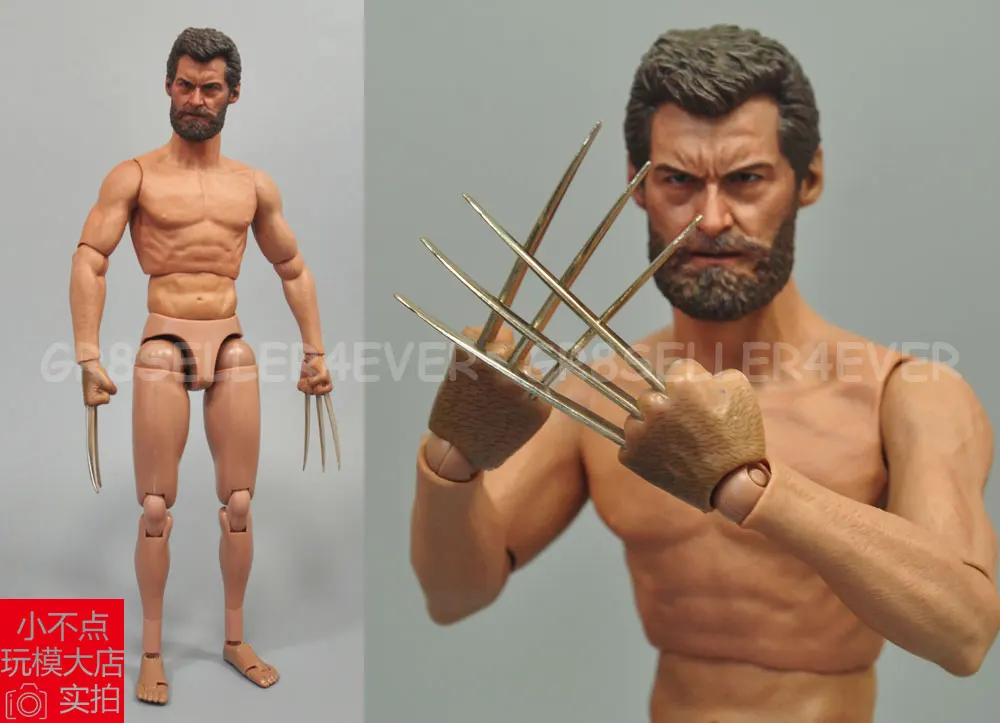 

1/6 scale Old Logen Wolverine Hugh Jackman with metal claws Muscular figure body