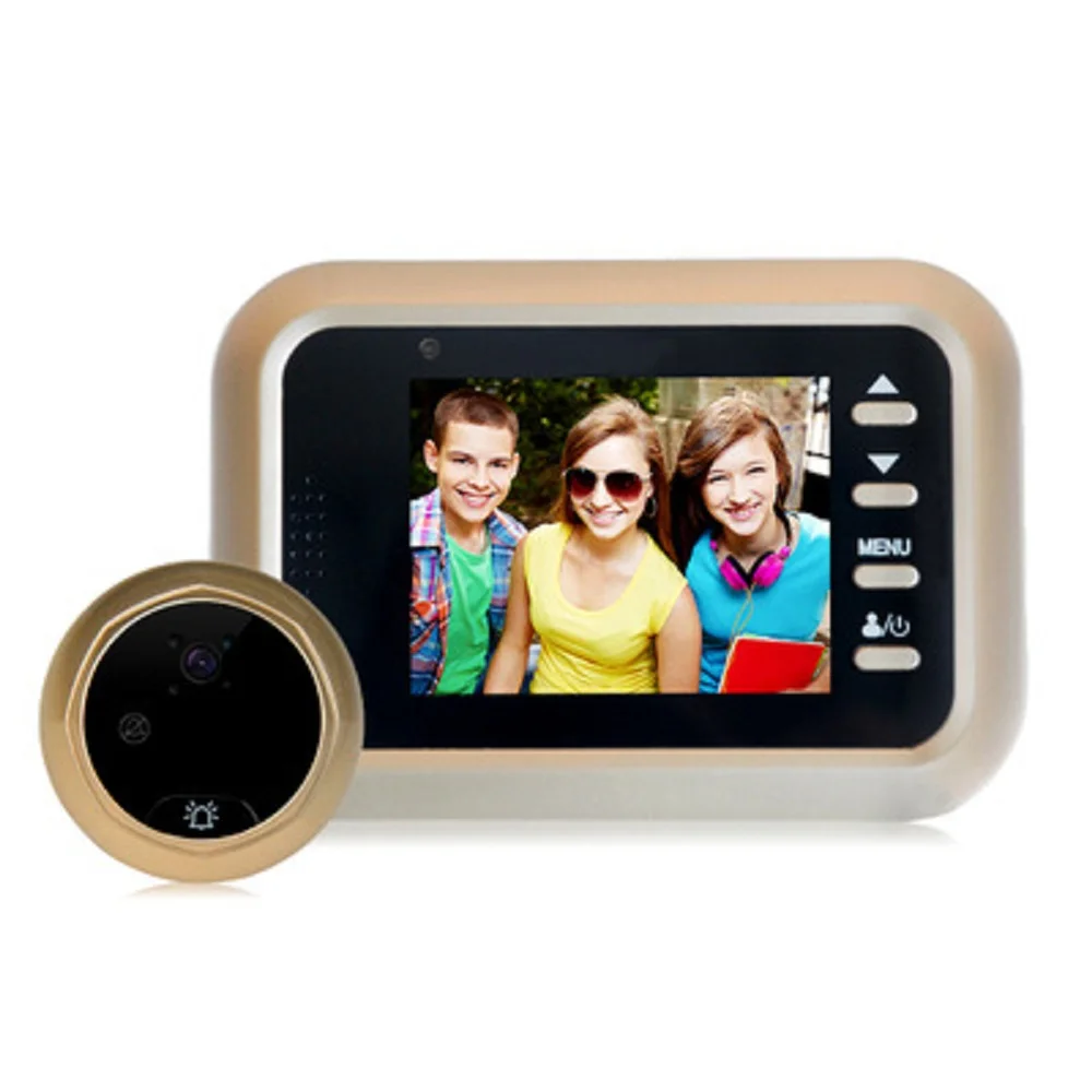 

2.4" LCD Color Screen Electronic Door Bell Viewer IR Night Door Peephole Camera Photo/Video Recording Digital Door Camera