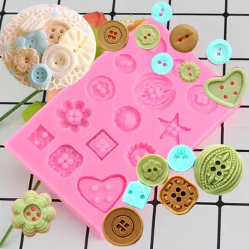 

Button Shaped 3D Silicone Mold DIY Fondant Cake Decorating Mold Chocolate Cookies Pastry Candy Jelly Kitchen Baking Tools