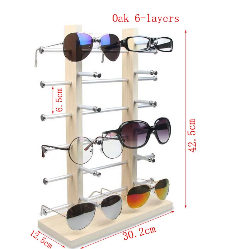 Hot selling Double Row Solid Wood Base Glasses Display Stand Aluminum Alloy Sunglasses Display Stand Myopia Bracket Storage Rack new and original genuine for samsung tv stand guide ue55ju6800w ue55ju6870u ue55ku6000k base bracket ue55ku6000 ue55ju6870