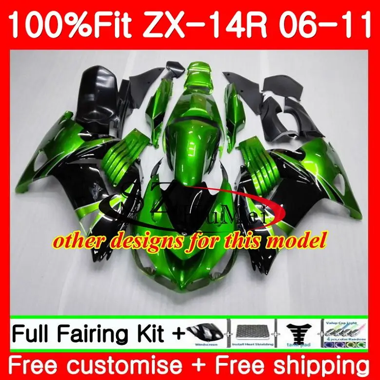 Корпус для KAWASAKI NINJA blue black ZX 14R ZX14R 06 07 08 09 10 11 23SH11 ZZR1400 2006 2007 2008 2009 2010 2011 обтекатели|body