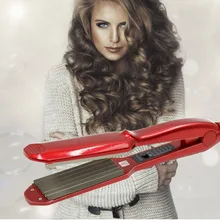 Best качество электрической волна выпрямитель для волос выпрямление волос гофрированного железа широкий щипцы для волос кукурузы Plate Инструменты для укладки