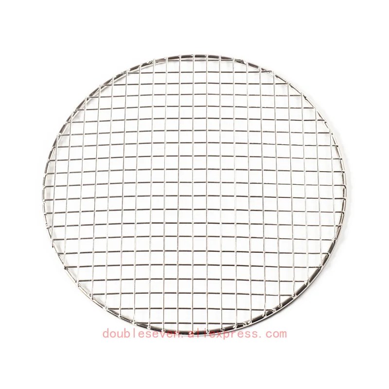 

304 stainless steel round barbecue BBQ grill net meshes racks grid round grate Steam net Camping Hiking Outdoor Mesh Wire Net