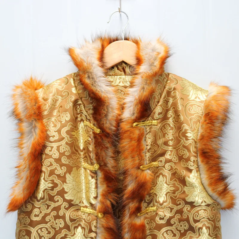 M 6XL зимняя одежда мужская шуба из искусственного меха короткая жилетка лисьего