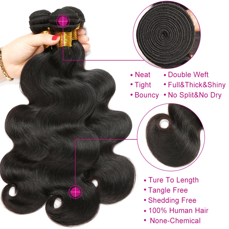 Beyo 360 Lace Frontal With Bundle Brazilian Body Wave Bundles With Closure 2/3 Human Hair Bundles With Closure Non Remy Hair Beyo 360 Lace Frontal With Bundle Brazilian Body Wave Bundles With Closure 2/3 Human Hair Bundles With Closure Non Remy Hair